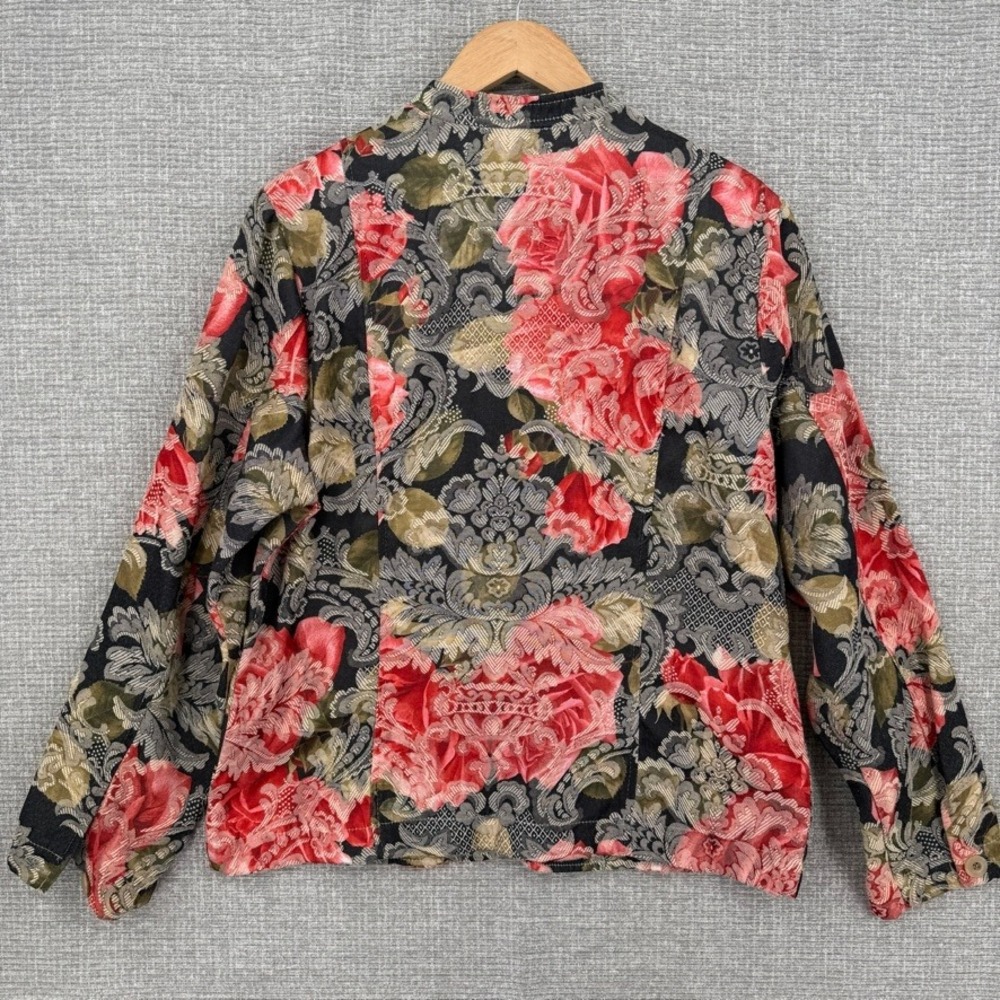 Vintage Coldwater Creek Tapestry Jacket Women XL Floral Woven Boho Cottage - Picture 2 of 10